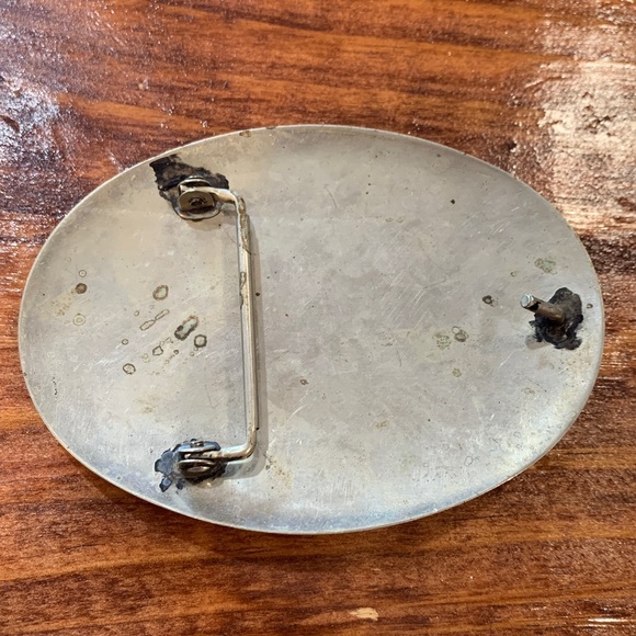 Vintage Native American Eagle Turquoise Belt Buckle - Picture 3 of 14